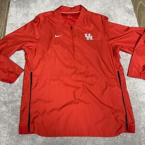 Houston Cougars Jacket Mens XL Red College Football Nike Pullover Quarter Zip